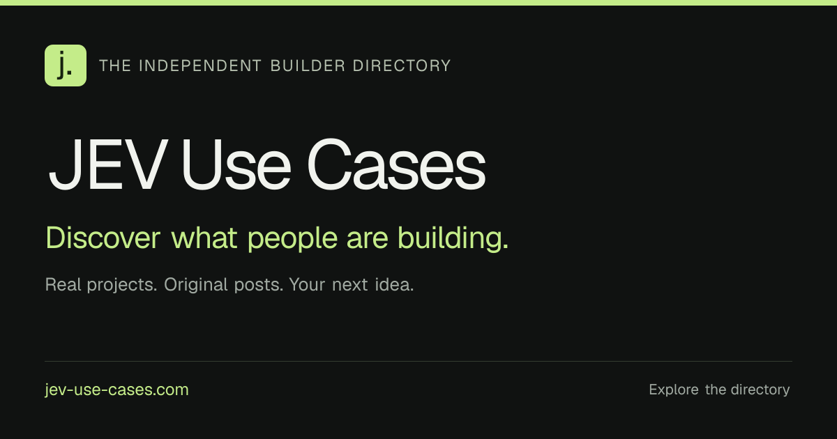 JEV Use Cases